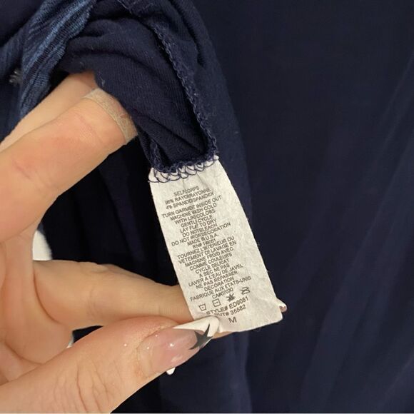 Edista Palm Tree Print Short Sleeve Rayon Top | Women’s Medium - Picture 4 of 5